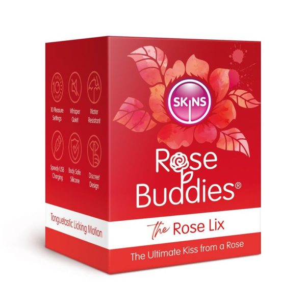 Skins Rose Buddies The Rose Flix Clitoral Massager Red